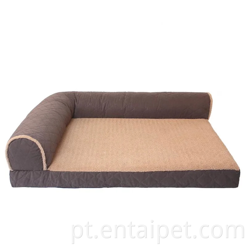 Novo sofá de almofada de pelúcia de veludo marrom marrom